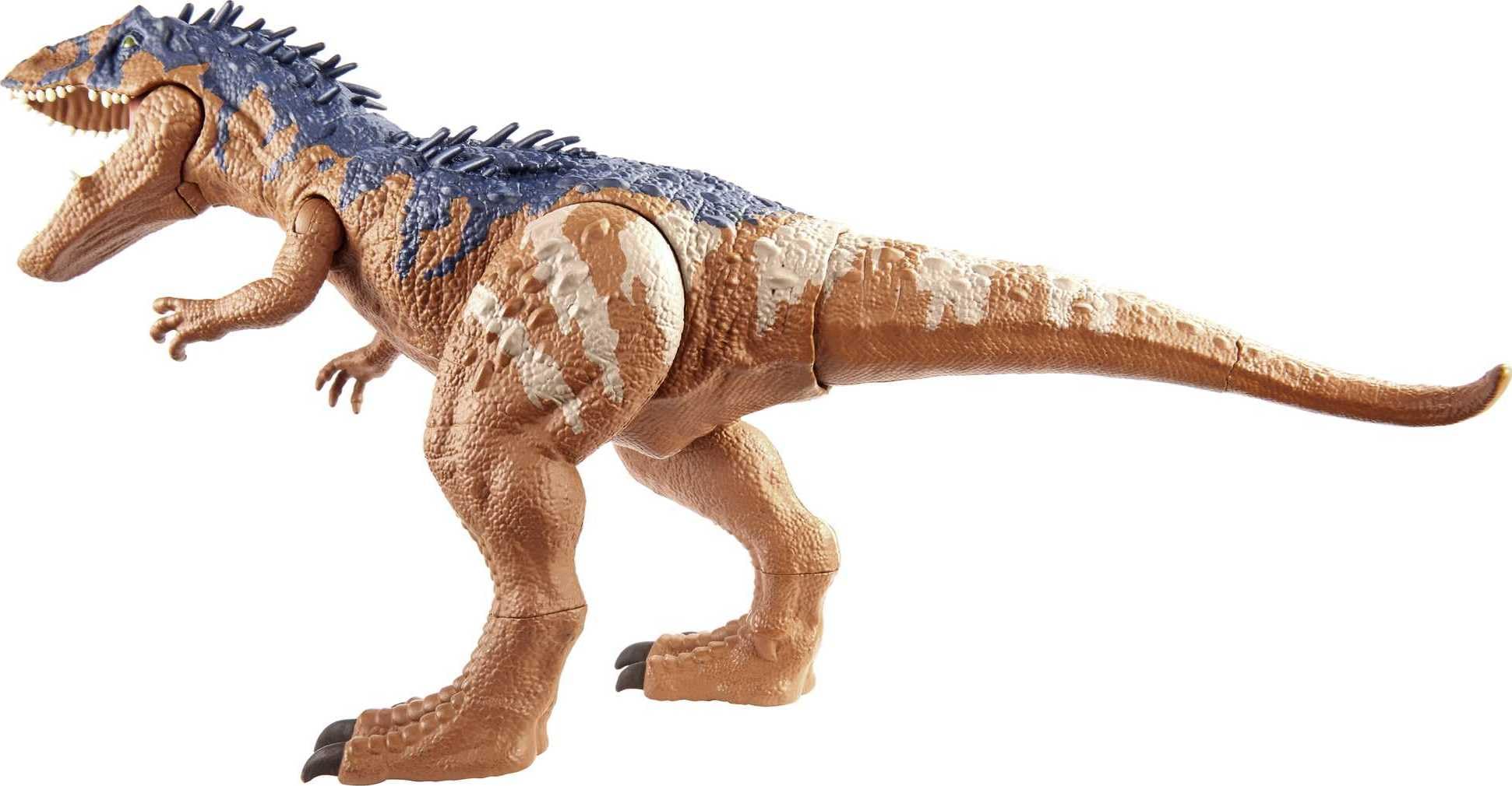 Mattel Jurassic World Massive Biters Dinosaur Action Figure, Siats Meekerorum Large Dino Toy with Tail-Activated Strike & Chomping Motion