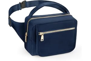 printe Small Diaper Bag with Portable Changing Pad, Crossbody Diaper Bag Pack with Wipes Pocket, Women Waist Bag for Travel, Navy Blue