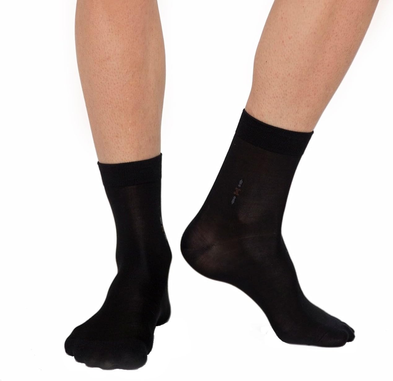 Luxury Silk Socks Various Colours - 2 Pair Pack Black and Navy