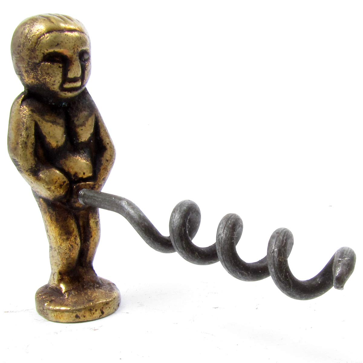 Brass Naughty Boy Peeing Manneken PIS Corkscrew