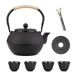 Cast Iron Tea Pot Set, Japanese Tetsubin Tea Kettle