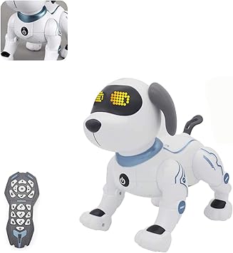 Amazon Co Jp リモートコントロール犬 ロボットスタント子犬音声制御おもちゃ逆立ち腕立て伏せ電子ペットダンスプログラム可能なロボット ペット用品
