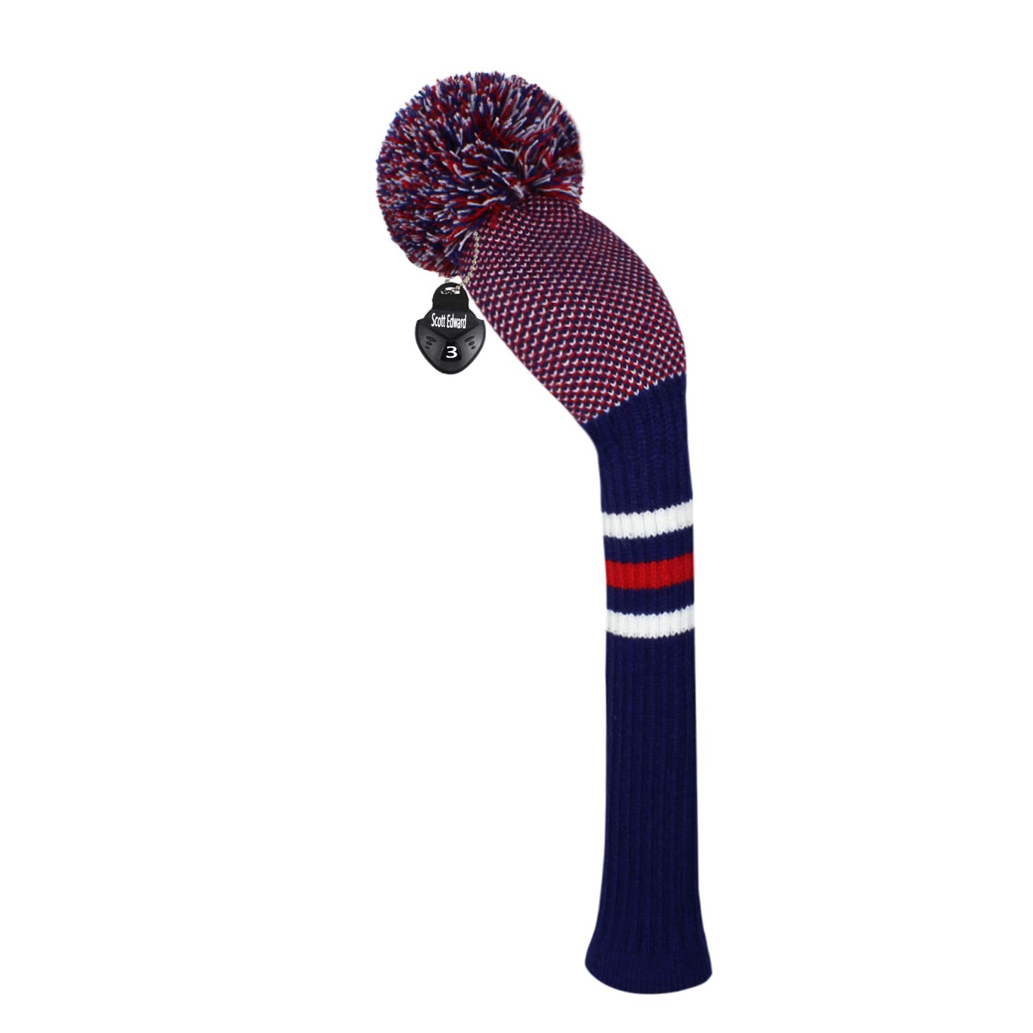 Knit Hybrid Golf Club Covers Fits Hybrids/UT Classical Fine Stripes with Long Neck Funny and Fresh Colors (Dots)