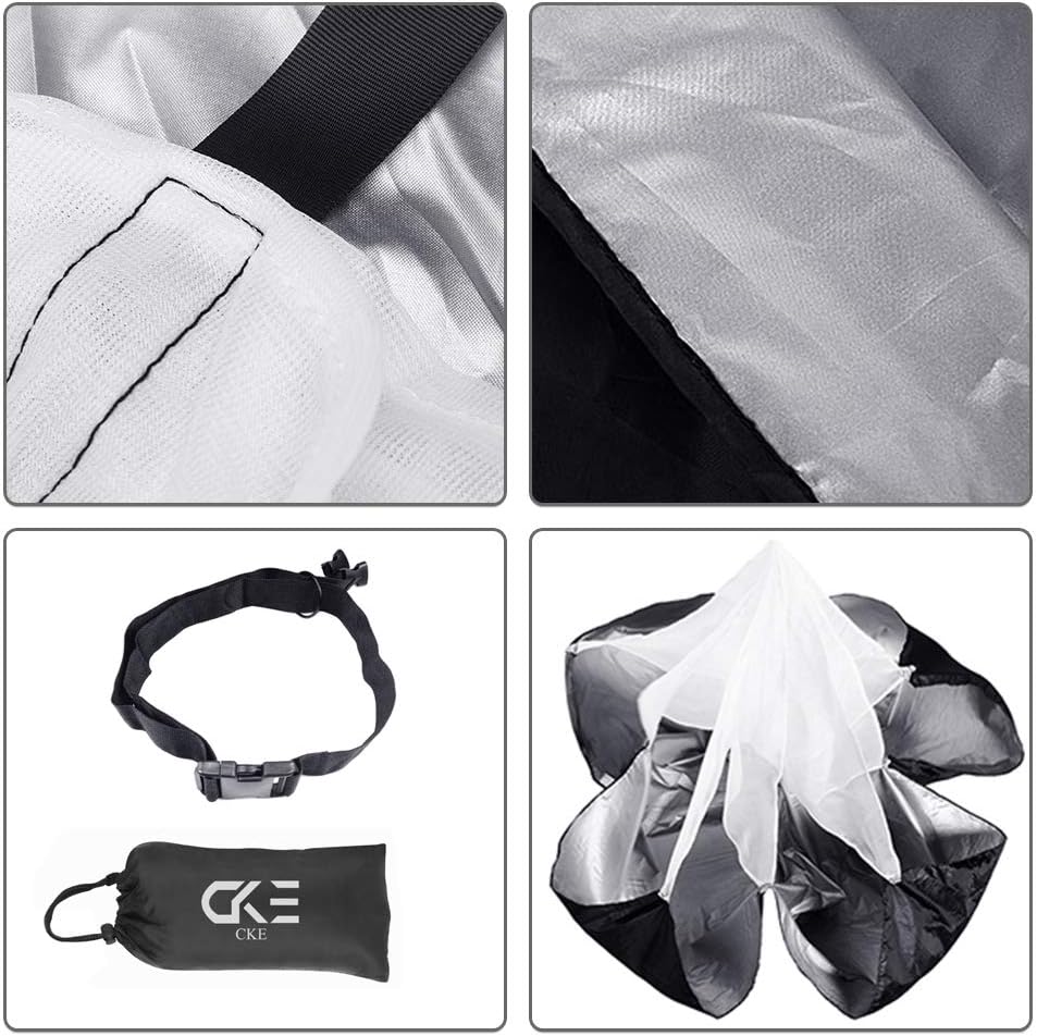 Running Speed Training for Kids Youth and Adults 56 inch Speed Training Resistance Parachute with Adjustable Strap Free Carry Bag for Runner Football Soccer Drilling : Sports & Outdoors