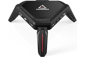 AIMZENIX Keyboard and Mouse Adapter for PS5/PS4, PC, Xbox Series X/S, Xbox One and Nintendo Switch Emulator Console with 3.5mm Headset, Supports App Customization, Black, AX600 MONSTER