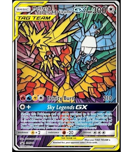 Amazon.com: Moltres & Zapdos & Articuno Tag Team GX - 69/68
