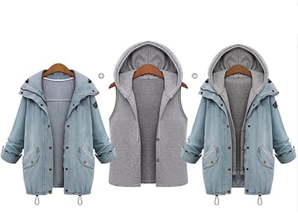 hoodie jean jacket womens