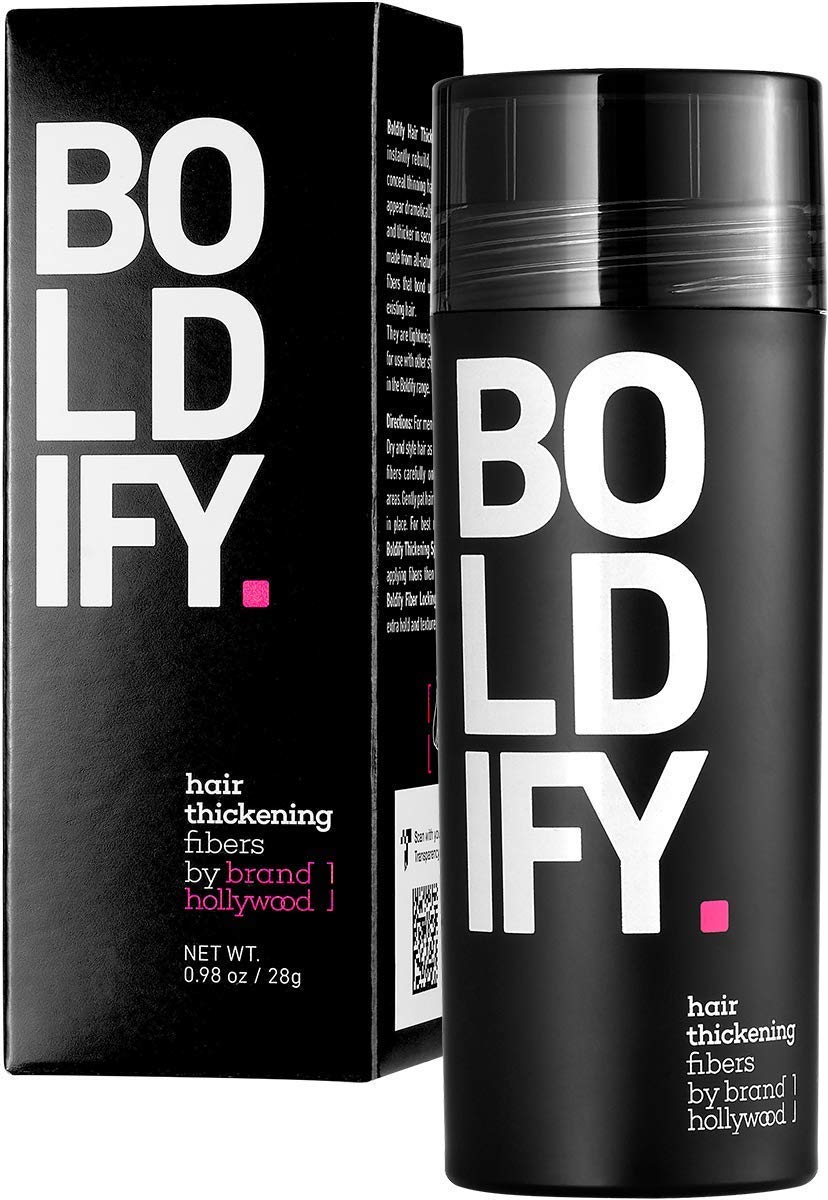 BOLDIFY Hair Fibers for Thinning Hair (DARK BROWN) 100% Undetectable & Natural - Giant 28g Bottle - Completely Conceals Hair Loss in 15 Seconds - Hair Thickener & Topper for Fine Hair for Women & Men: Beauty