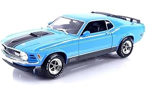 COLLECTIBLES 1970 Mach 1 428 Blue with Black Stripes Special Edition 1/18 Diecast Model Car by Maisto 31453