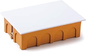 Famatel 3252 Caja empotrar | Tapa con Garras metálicas | Sin Conos | 160x100x50 | Naranja