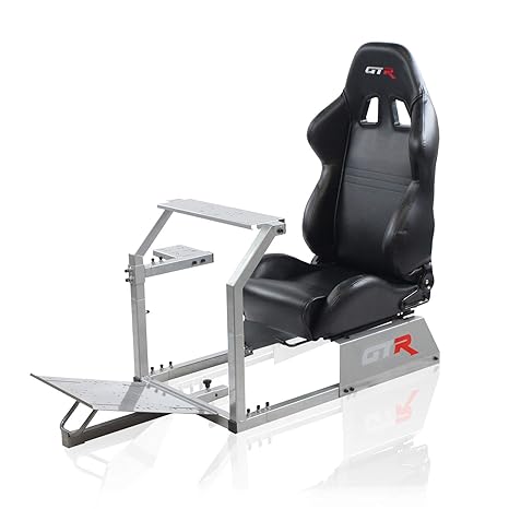 Gtr Simulator Gta Model With Real Racing Seat Driving Simulator Cockpit Gaming Chair With Gear Shifter Mount