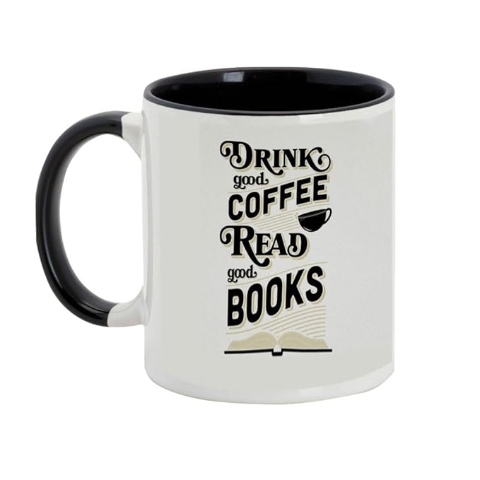 Buy AllUPrints Drink and Coffee Read Good Books Black
