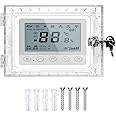 Young Dance Universal Thermostat Lock Box with Key,Clear Large Thermostat Guard for Thermostat on Wall,Thermostat Guard,Thermostat Cover Fits Thermostats 6.5" H x 4.72" W x 1.97" D or Smaller (1 Set)