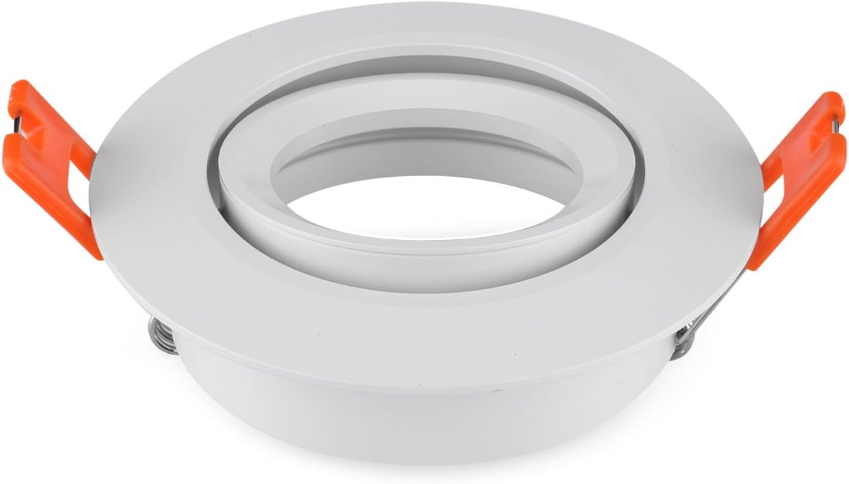 Pack of 2 Recessed Lisa White Includes GU5.3 MR16 Light Fitting Without Light Socket Cut Out 70mm