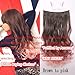 X&Y ANGEL -New Two Tone One Piece Long Curl/curly/wavy Synthetic Thick Hair Extensions Clip-on Hairpieces 26 Colors (Brown to Pink)
