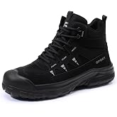 LANGTAN Steel Toe Work Boots for Men Puncture Resistant Safety Boots | ASTM,High-Top,Industrial,Comfortable,Lace-Up,Construction,Warehouse, Factory,Workshop