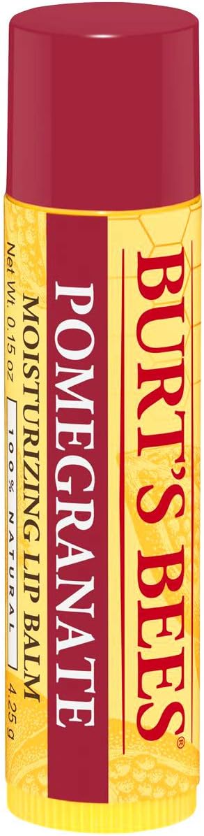 Burts Bees Pomegranate Moisturizing Lip Balm, 0.15 oz, Red - Image 4