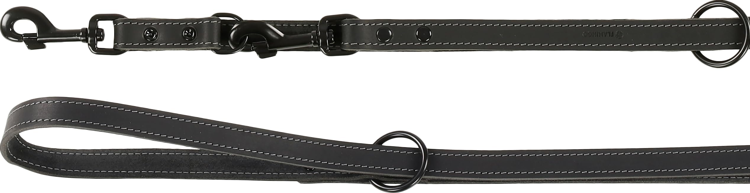 Flamingo Dog Training leash Montana Black 2,4m 20mm