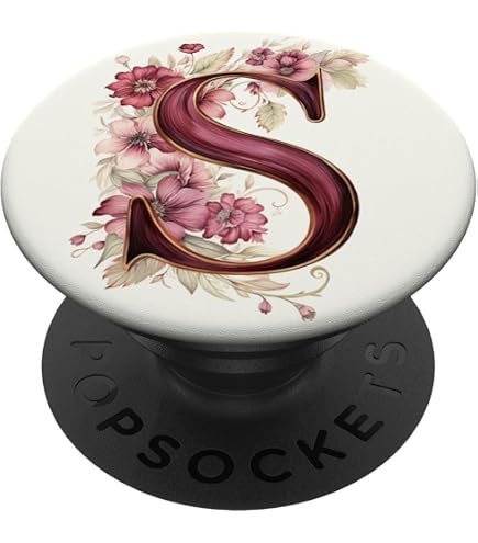 PopGrip Con Farfalla Viola E Monogramma T | Initial Rose Adesivo Per Telefono | Accessorio Originale