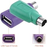 Xiatiaosann PS/2 to USB A Adapter Female to Male Keyboard Mouse Converter 4 Pack view 2