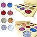 BEAUTY SEQUINS Eyeshadow Palette Insanely Pigments Glitter Make Up Palettes Long Lasting Waterproof 12 Shades(12 colors Glitter Palette)