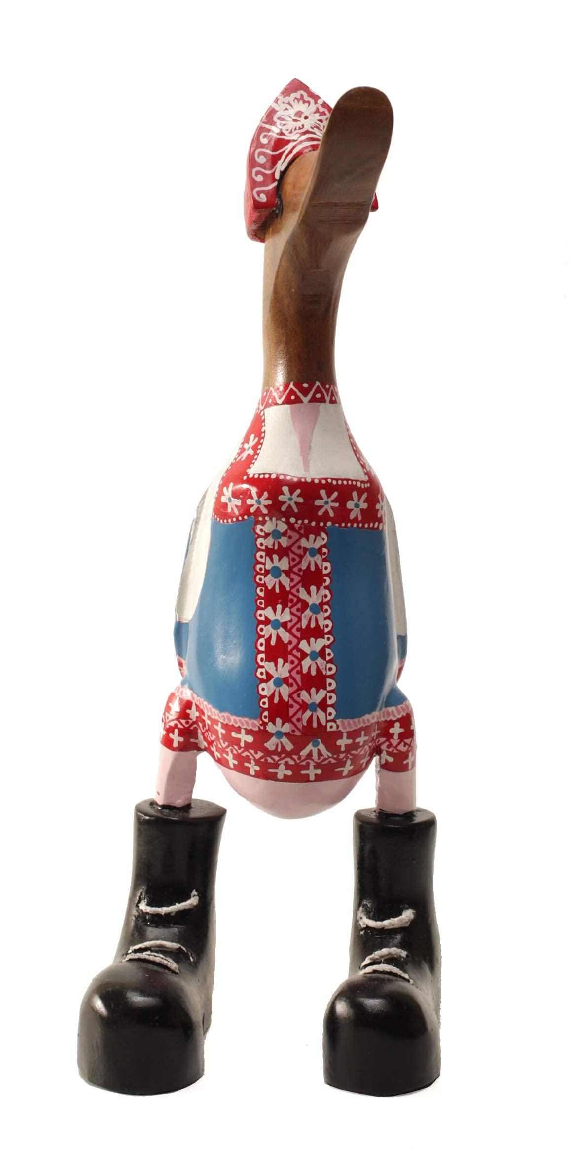 Brave Wings Hand Carved Wooden Duck ~ Russian Russian Traditional Costume Dress ~ OOAK Ornament Sculpture Figurine Statue Unique Table Decoration Home Decor Gift for Christmas and Birthdays ~ 2623