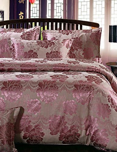 ZQ Personality Style Newcell Jacquard a Family of Four European Cotton Bedding Set, Queen