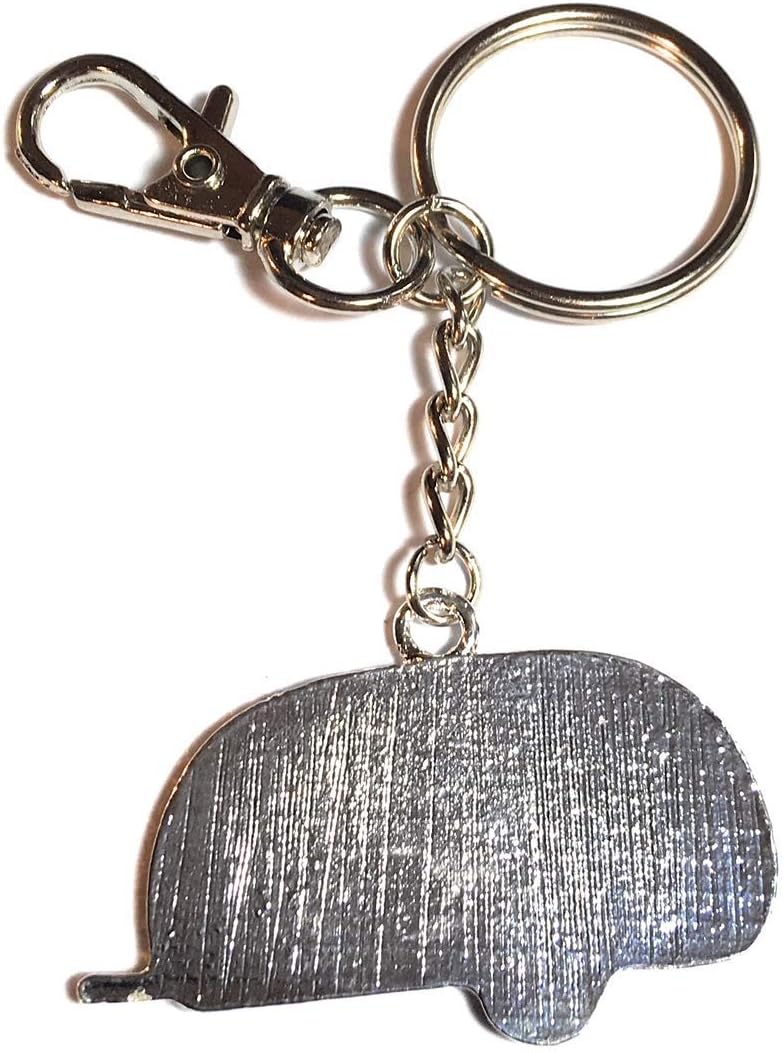 FizzyButton Gifts Pink Caravan Keyring Key Ring with Enamel Charm and Lobster Clasp - Image 3