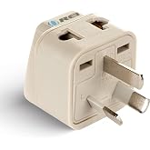 OREI Grounded Universal 2 in 1 Plug Adapter Type I for Australia, New Zealand and More