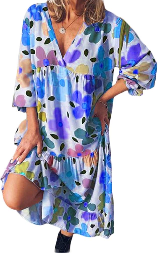Womail Cover Ups Womens Plus Size Beachwear Beach Wear Bikini Cover Up Kaftan Ladies Maxi Dress 