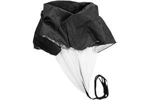 Running Parachute Speed Training, Football Running Speed Training Parachute Strength Training Umbrella Soccer Trainer (Black)