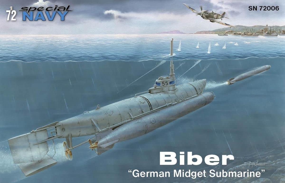 MPM 100 SN72006 Model Kit German Small Combat Volumes Biber Midget Submarine