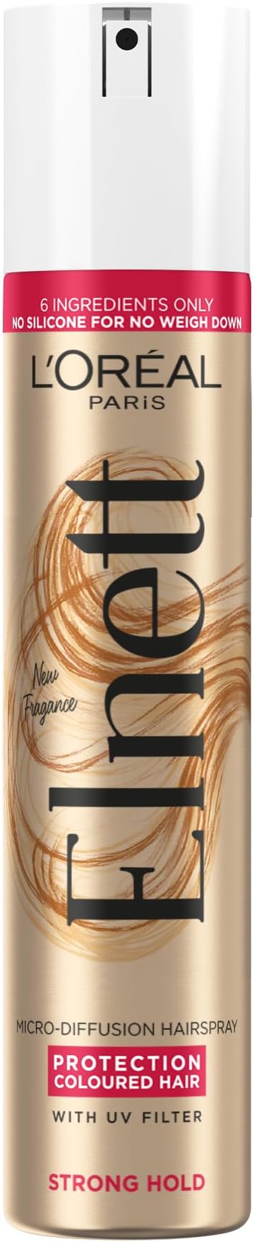 L'Oréal Paris Elnett Strong Hold Hairspray for Coloured Hair 200ml UV Filter