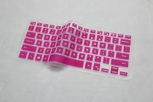 YoBest Silicone Keyboard Cover Protector Skin For 15.6" Dell XPS 15 15-9550 (Pink)