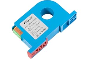 FEARLIE AC Current Transmitter,Hall DC Sensor,Output to PLC or Instrument,High Precision Perforated Sensing Current 0-30V-420mA