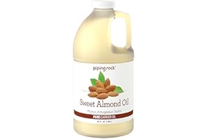 Sweet Almond Oil 64 fl oz | Moisturizer for Face, Skin, and Hair | Moisturizing Massage Carrier Oil | by Piping Rock