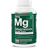 Essential Elements Magnesium Plus Zinc with Vitamin D3 | Scientifically Formulated Heart, Bone & Muscle Support | 225mg Triple-Strength Magnesium Complex with Glycinate, Malate, Citrate | 180 Count