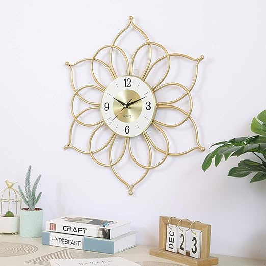 Wanduhren für Schlafzimmer Modern, Metall Skelett Stille Uhren, Home