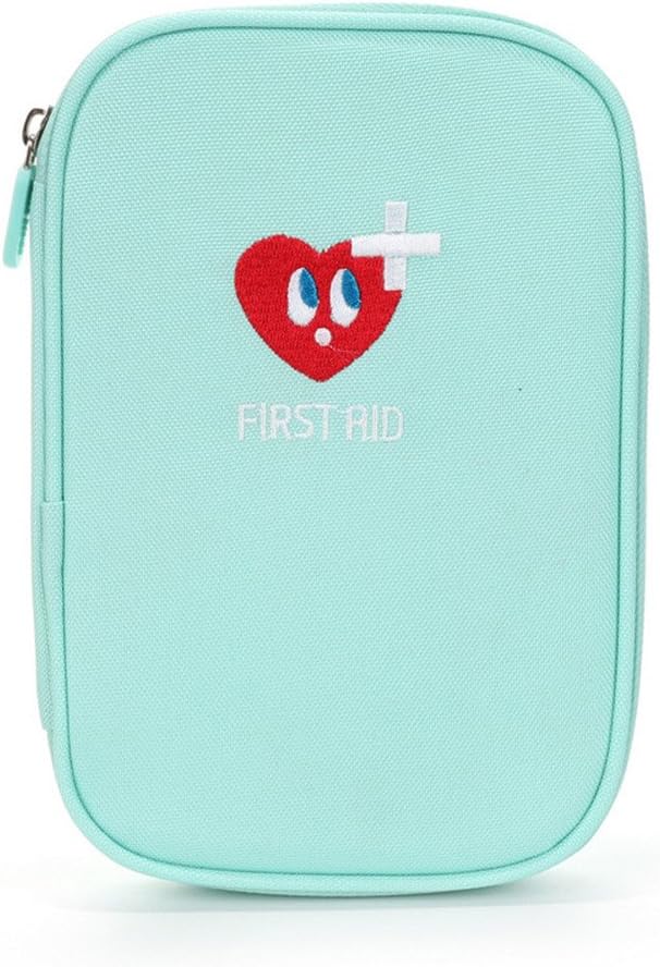 Lanticy First Aid Kit Portable Empty First Aid Pouch Mini Medicine Bag Oxford Cloth Medcial Survial Kit Pocket Handy Travel Pills Drugs Package Container Organizer for Home or Outdoor