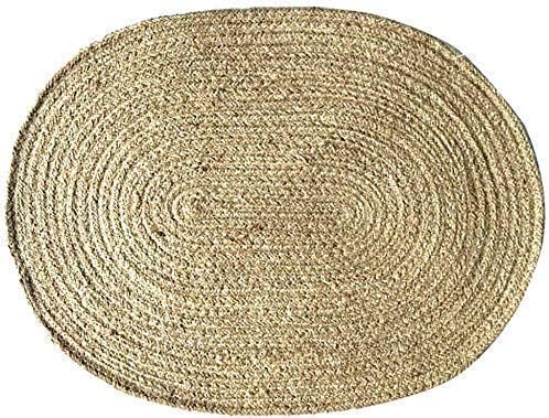 Gleam Hand Woven Round Braided Reversible Runner Rug (Beige, Natural Jute, 12 x 18)