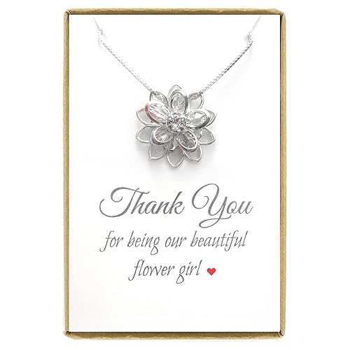 flower girl necklace gift