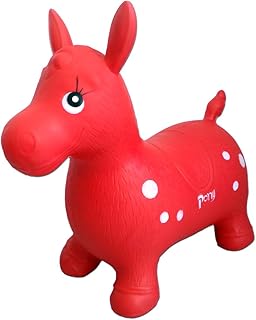 Brigamo Spiele 480 - Hüpfpferd Pony in rot, Hüpftier