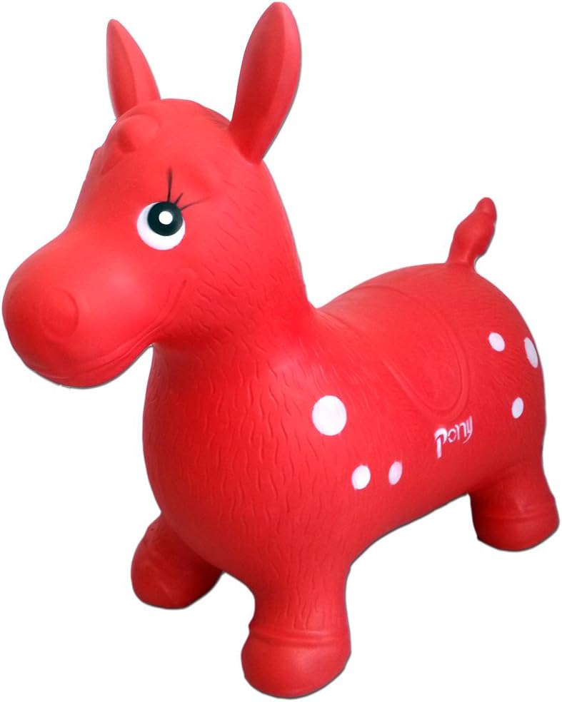 Brigamo Spiele 480 - Hüpfpferd Pony in rot, Hüpftier