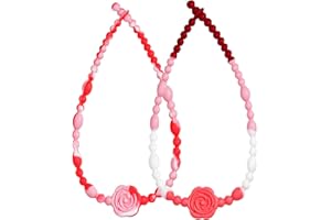 NOETSAUESRFS Chewy Necklace Sensory,One-Piece Safety Design for Toddler, Chew Necklaces for Sensory Kids Adults with Autism, ADHD, Fidget, Biting, Anxiety,Jewelry Chew Necklace for Teething Relief