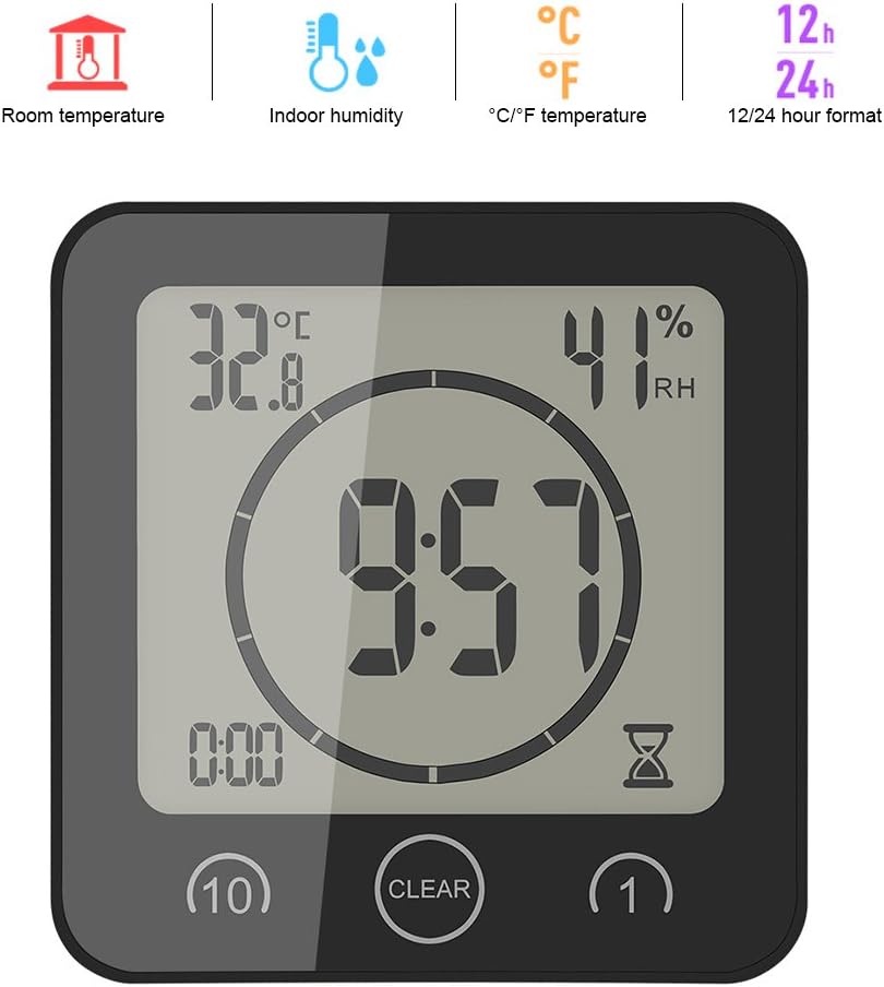 orologio impermeabile per doccia digitale
