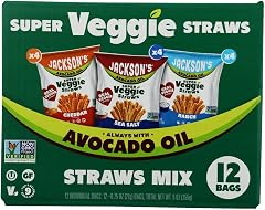 Jacksons Honest Chips Super Veggie Straws Variety 12pk, 12 OZ