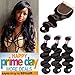 UNice Hair Icenu Series Brazilian Body Wave 3 Bundles with Free Part Lace Closure, Unprocessed Virgin Human Hair Wefts Extensions Natural Black Color (16 18 20+14Closure)