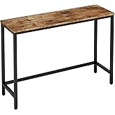 Timberer 39.4” Console Table, Hallway Entrance Table Sofa Table Behind Couch, for Living Room, Entryway, Easy Assembly, Accent Table, Rustic Brown