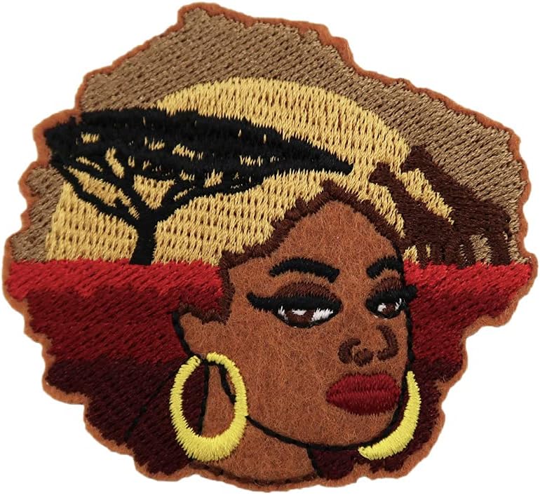 Mixed Media - African Girl Black Girl Magic Embroidered Iron On Patch BLM Black Lives Matter