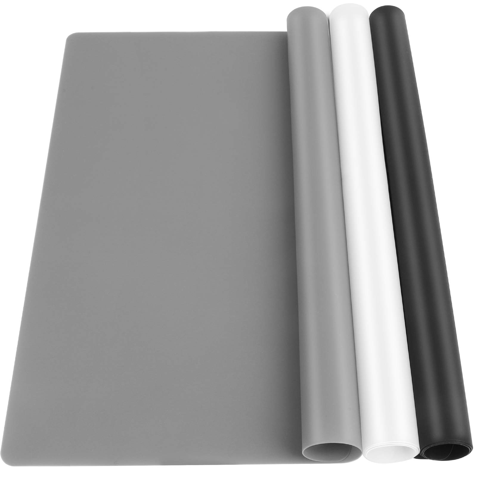 LEOBRO Silicone Mats, 3 PCS 15.7” x 11.7" Silicone Mat for Crafts, Resin Molds, Play Dough Mat, Silicone Sheets for Epoxy Resin, Clay, Crafts